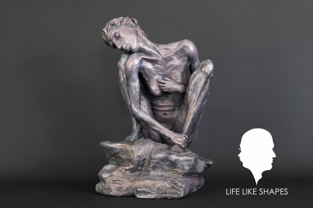 Sculptuur-bronzen-beelden-boetseren-miniatuur-kunst-tuin-beelden-Rodin-metaal-kleur-apoxie-epoxie-Life-Like-Shapes-Esther-Hamels